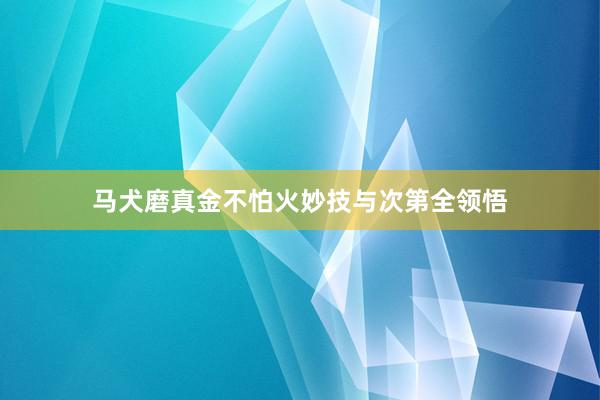 马犬磨真金不怕火妙技与次第全领悟